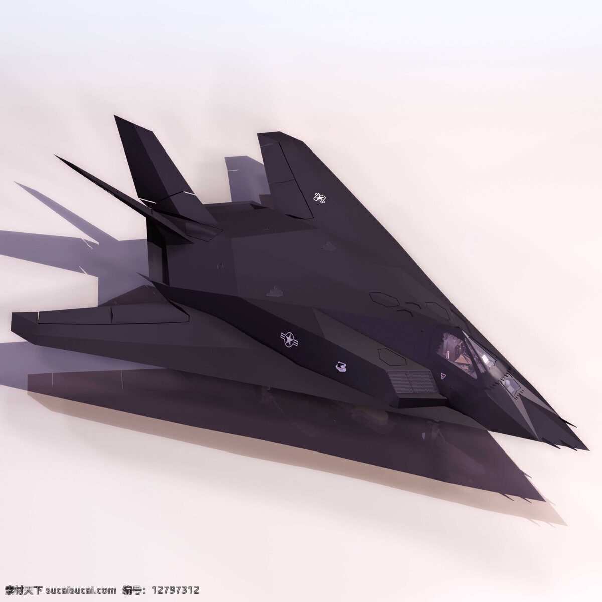隐身攻击机 f117 军事模型 攻击机 空军武器库 3d模型素材 其他3d模型