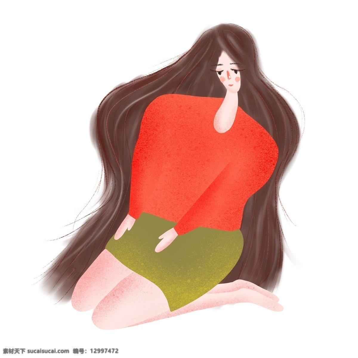 唯美 漂亮 女孩 免 抠 元素 可爱 装饰 时尚 人物元素 免扣素材 透明素材 手绘