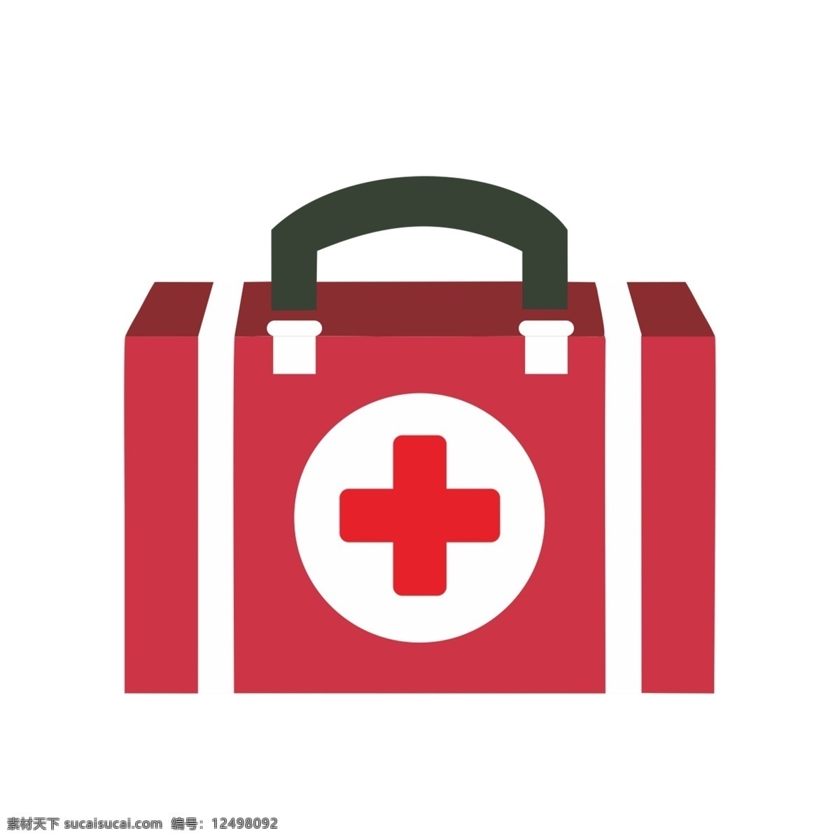 简约 红色 卡通 急救箱 急救 急救设备 医院 援助 护理 医用工具