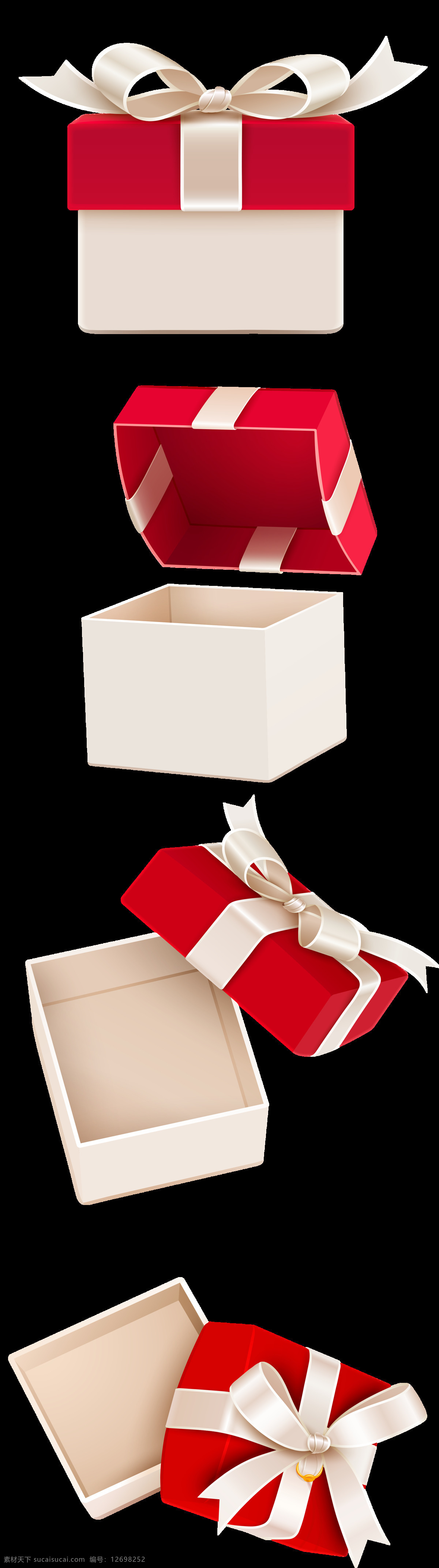 礼品 盒子 元素 丝带 蝴蝶结