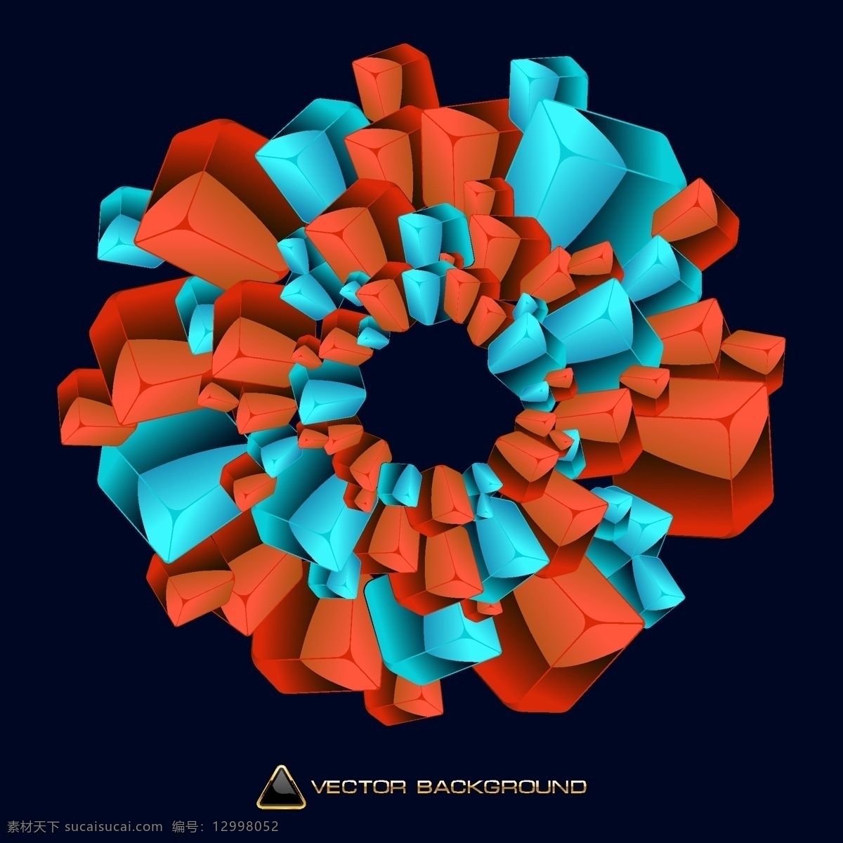 丰富多彩 立体 方块 矢量 三维 辉煌的 矢量图 其他矢量图