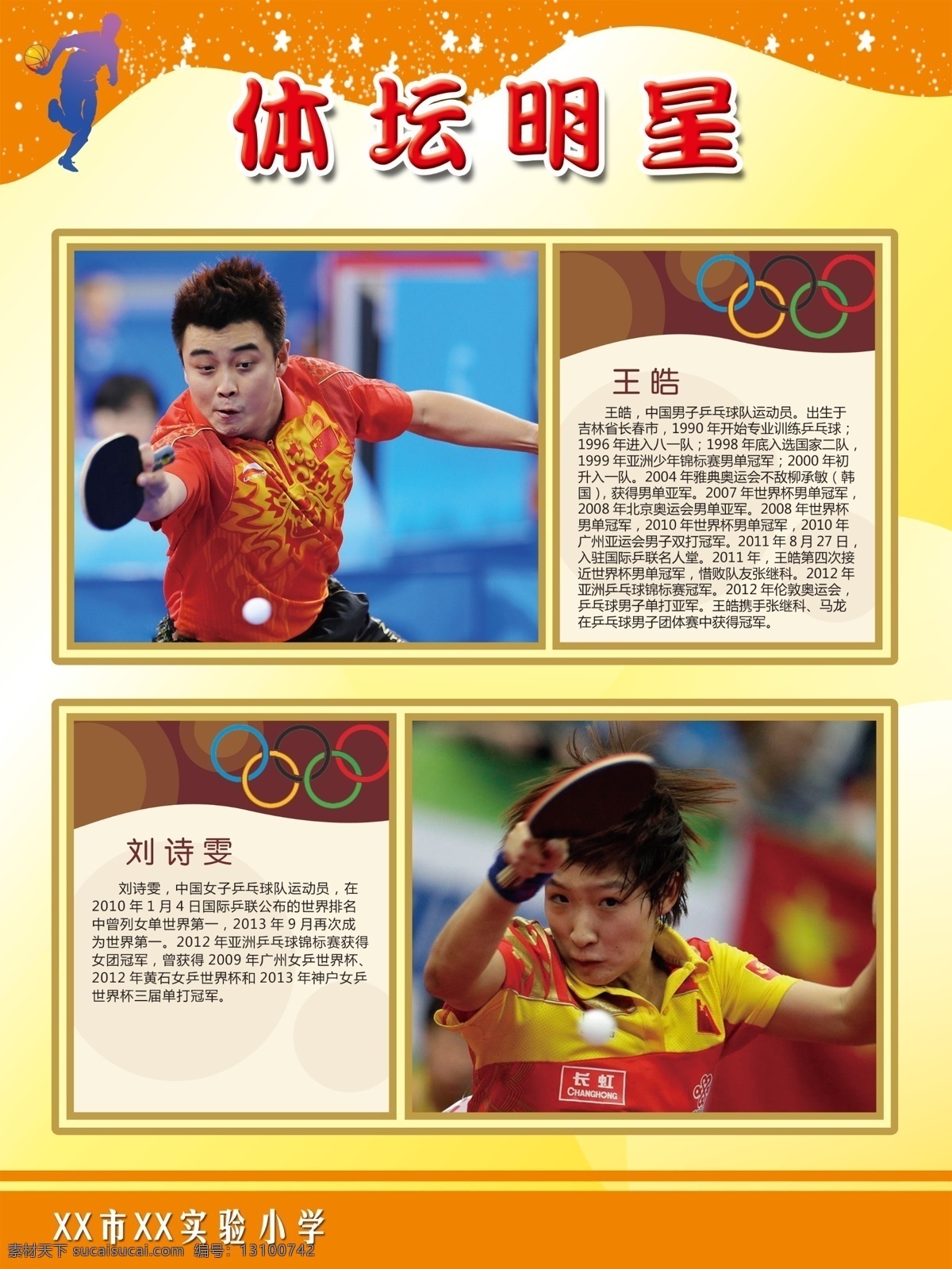 分层 模板 广告设计模板 明星 乒乓球 体育 体坛明星 展板 模板下载 体坛明星展板 体育节 学校体育节 体育展板 体育明星 运动员 学校体育展板 体育明星介绍 资料 健儿 职业人物 线条 源文件 乒乓球运动员 王皓 刘诗雯 展板模板 其他海报设计