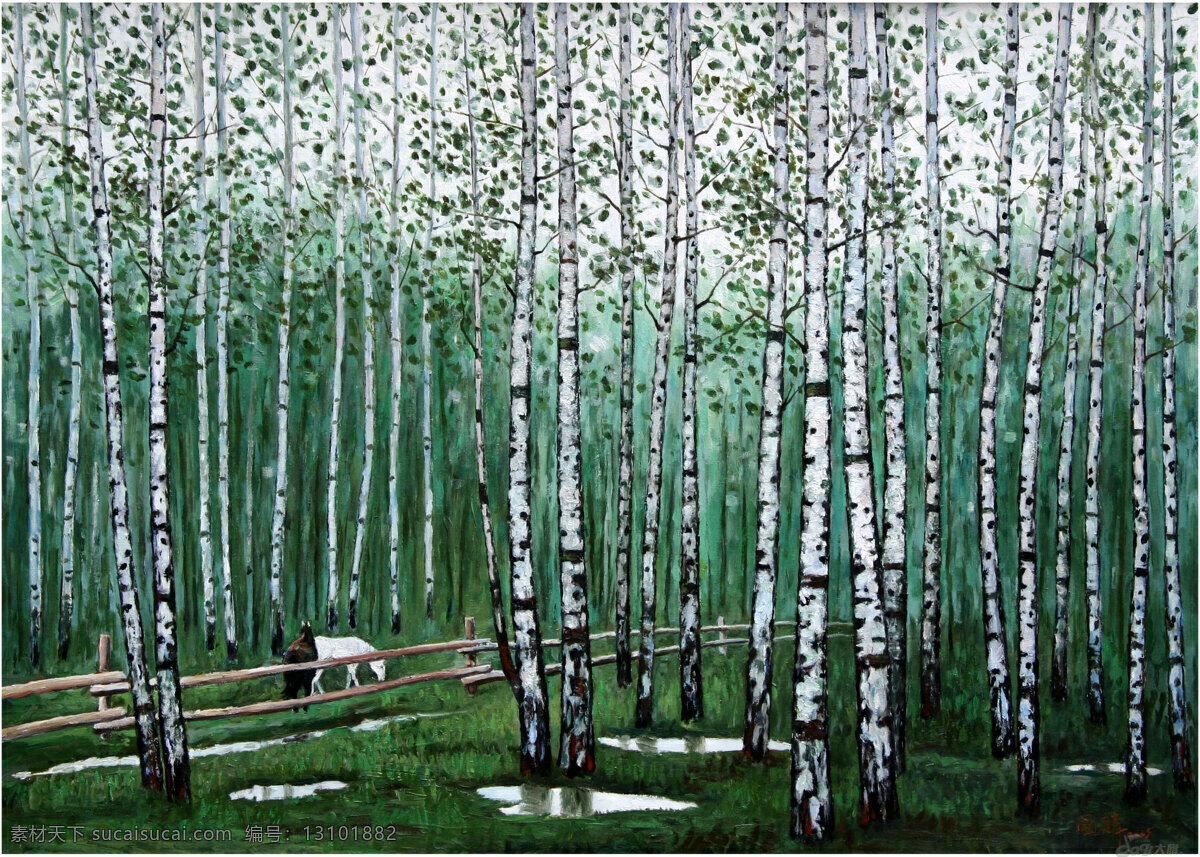 李 国 麟 油画 绘画书法 设计图库 文化艺术 李国麟油画 春雨初晴 李国麟 家居装饰素材