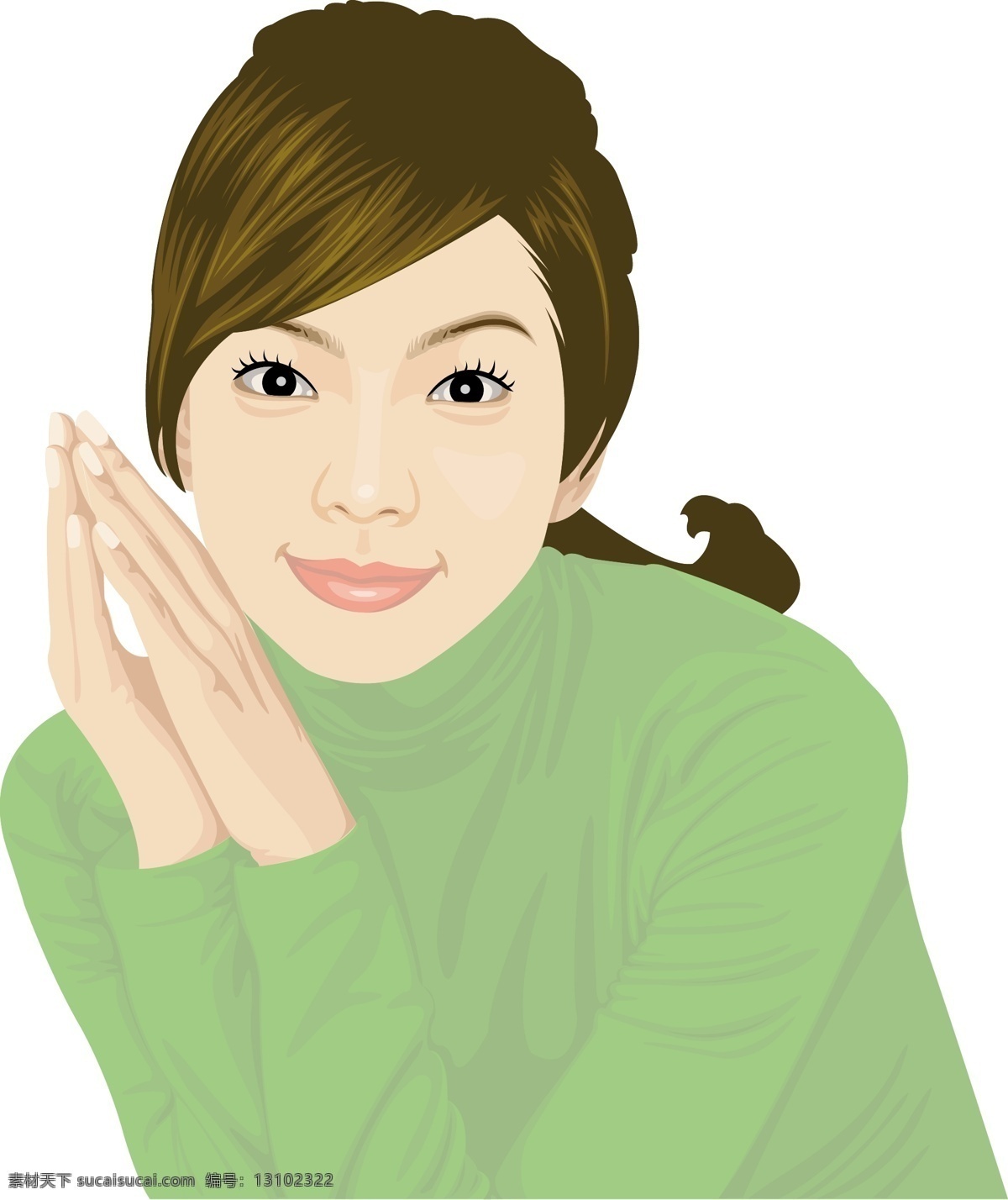 插画免费下载 插画 美女 女性 时尚 矢量图 矢量人物