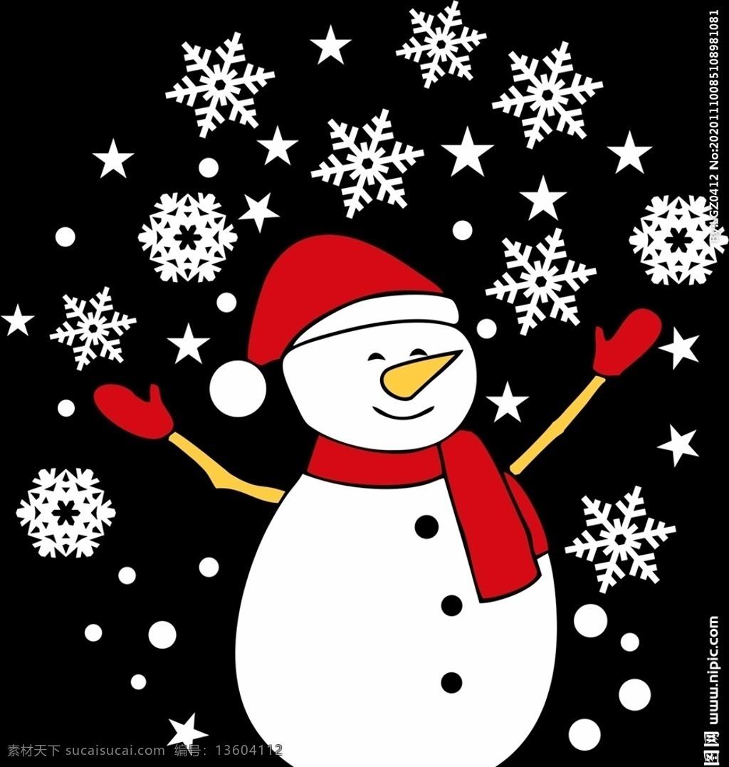 雪花 雪人图片 雪人 星星 圣诞素材 圆形点点