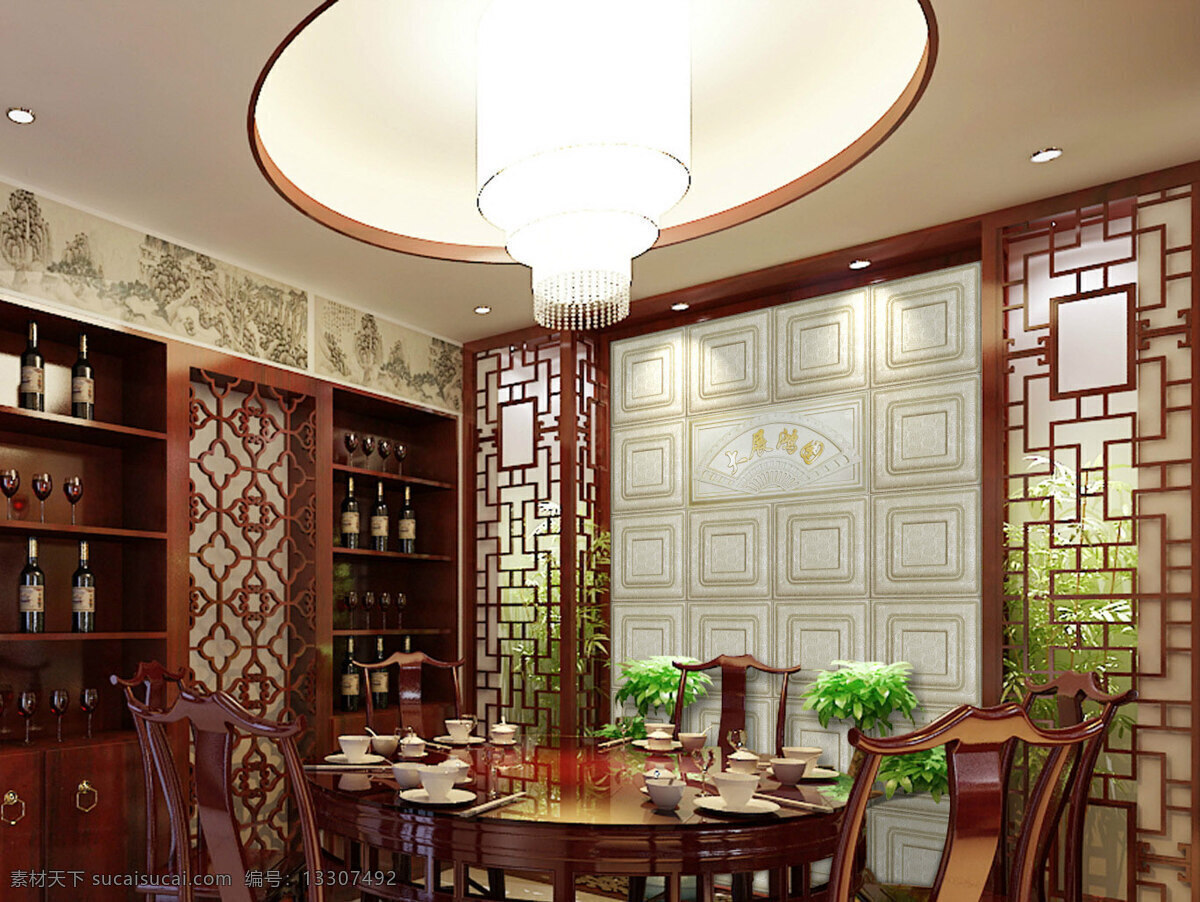 中式餐厅设计 餐厅 装修 白色