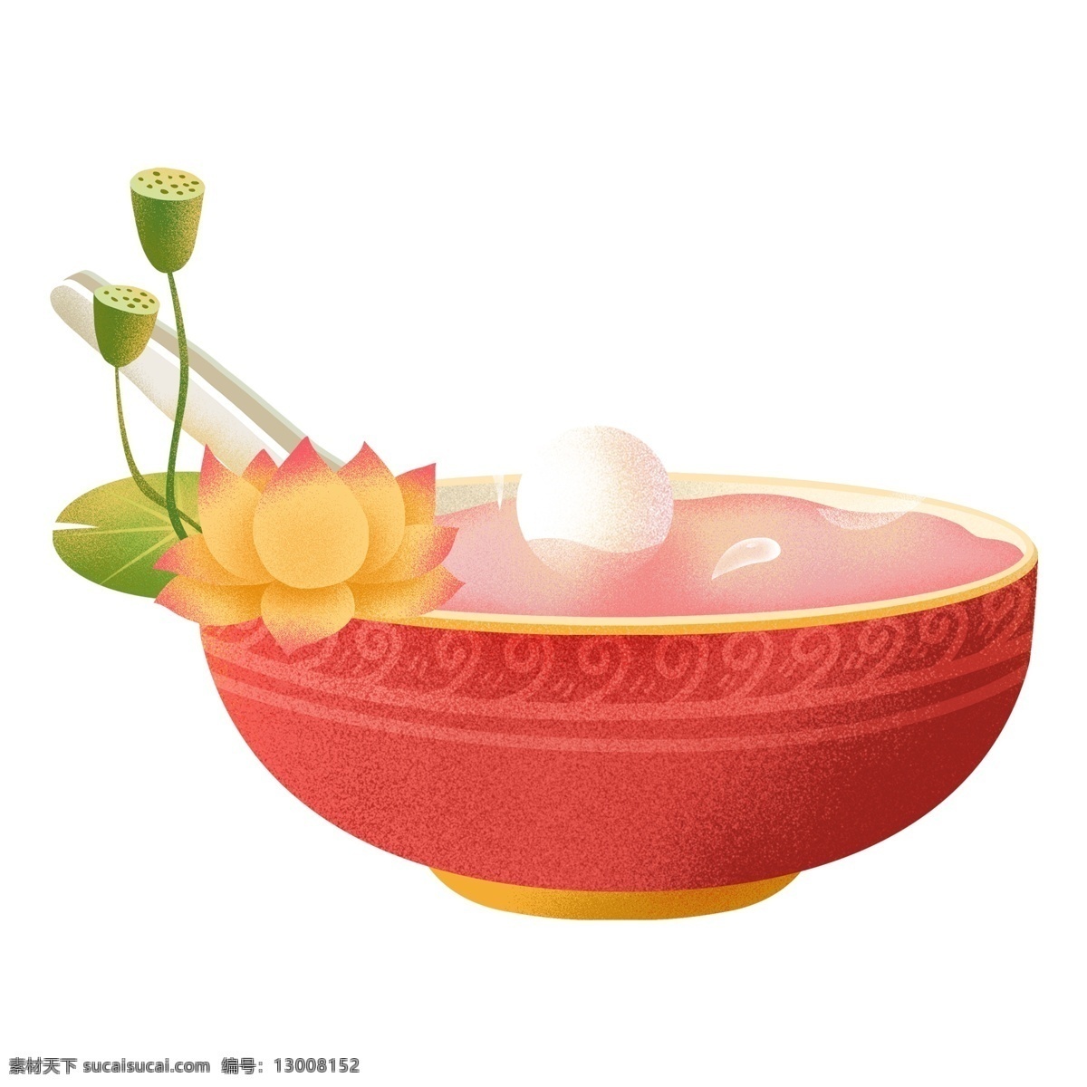 碗 美味 汤圆 元素 元宵元素 设计元素 手绘 装饰图案 简约 创意元素