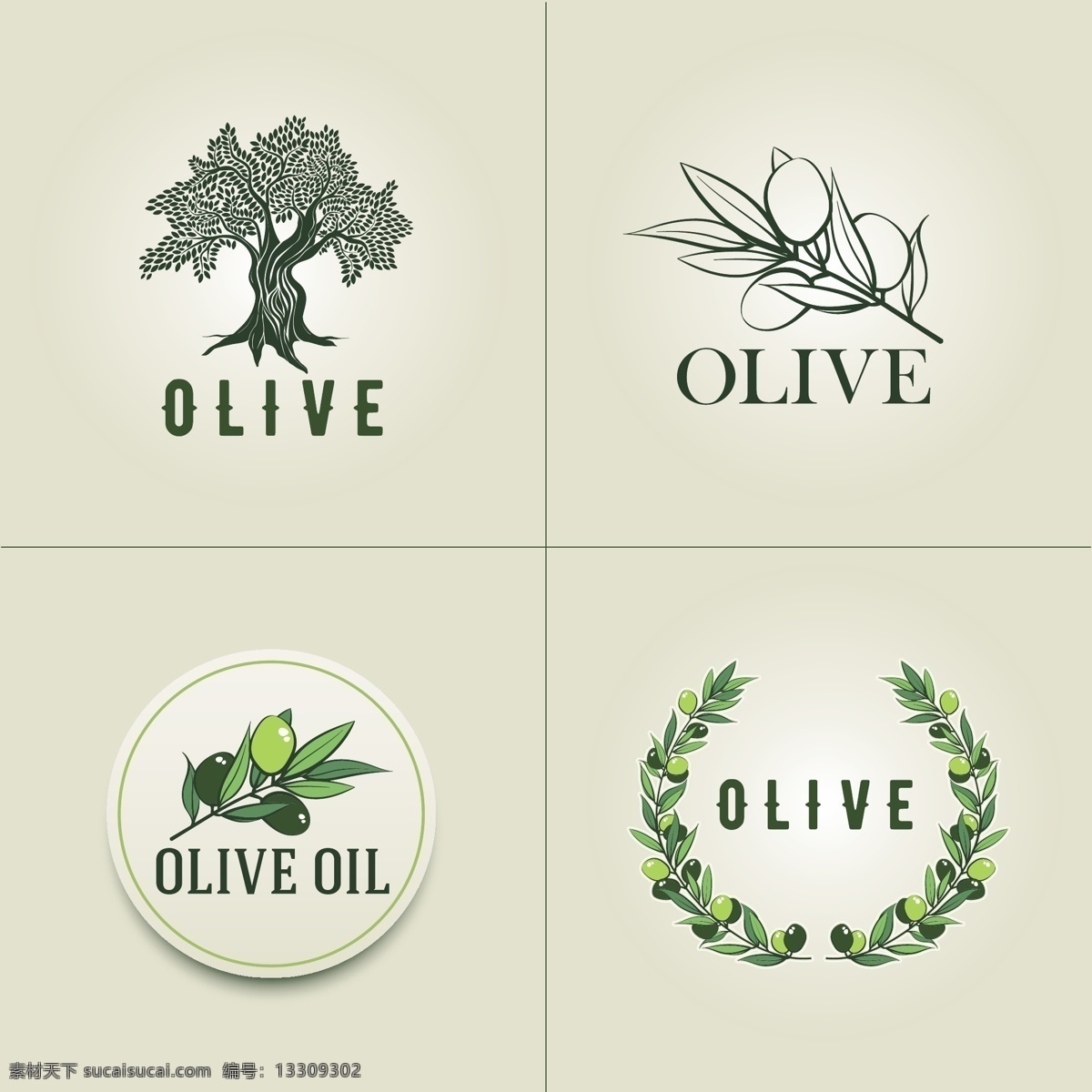 橄榄 标志 集 广告 背景 矢量 橄榄标志 橄榄花环 橄榄树 橄榄叶 矢量素材