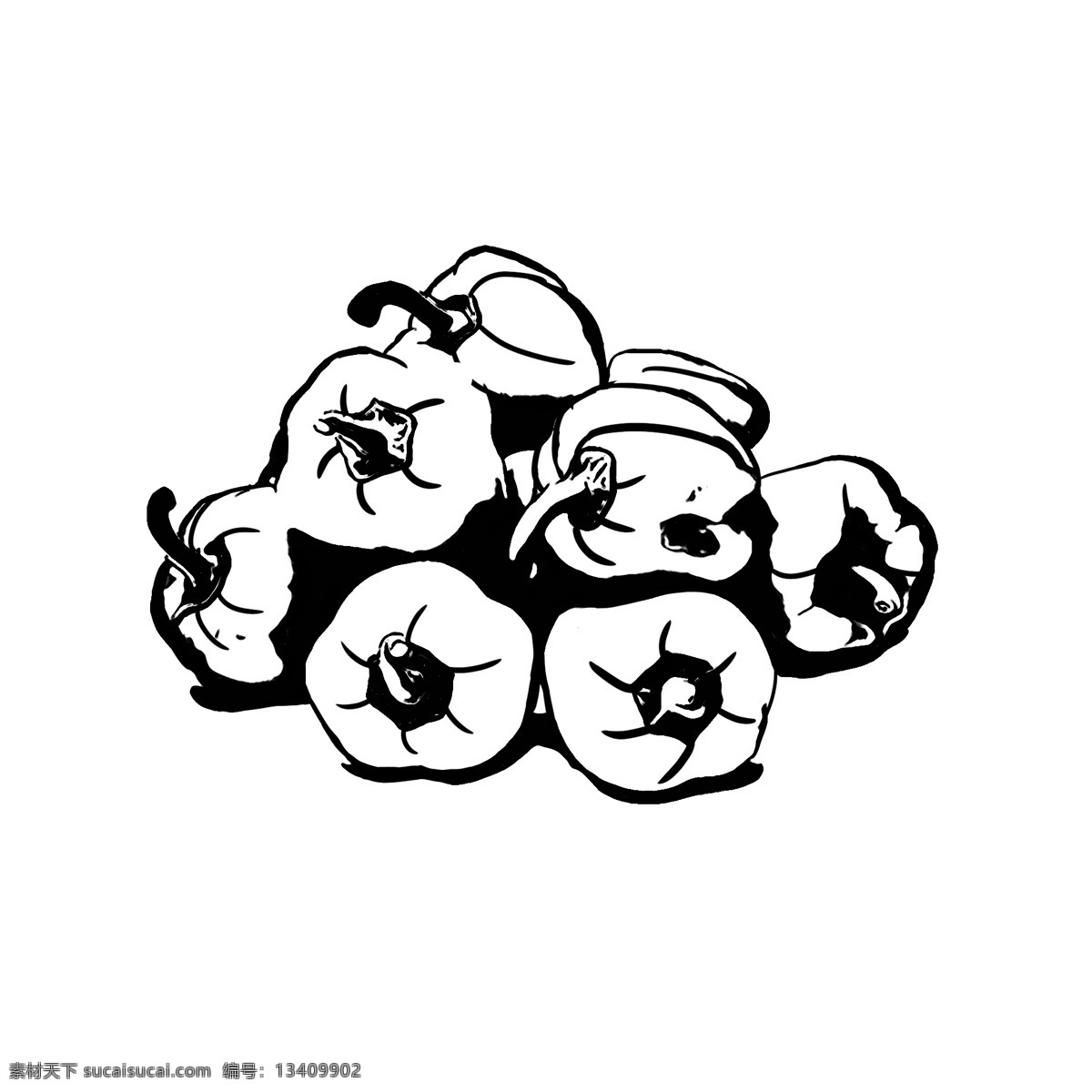 手绘 黑白 风 小辣椒 插画 蔬菜 线条 图标 网站 青菜 水果 食物 黑白风 对比 清晰 印象 概念 矢量 图画 绘画 黑色 白色 产品 海报 说明 手册 宣传 美化 装饰 辣椒 青椒