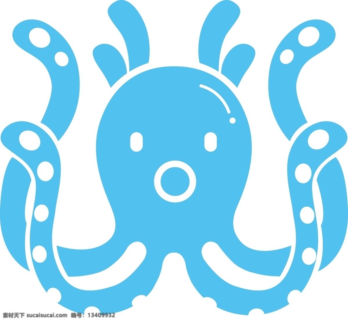蓝色章鱼 蓝色 章鱼 矢量 icon 动物 海洋 图标 矢量icon 标志图标 其他图标