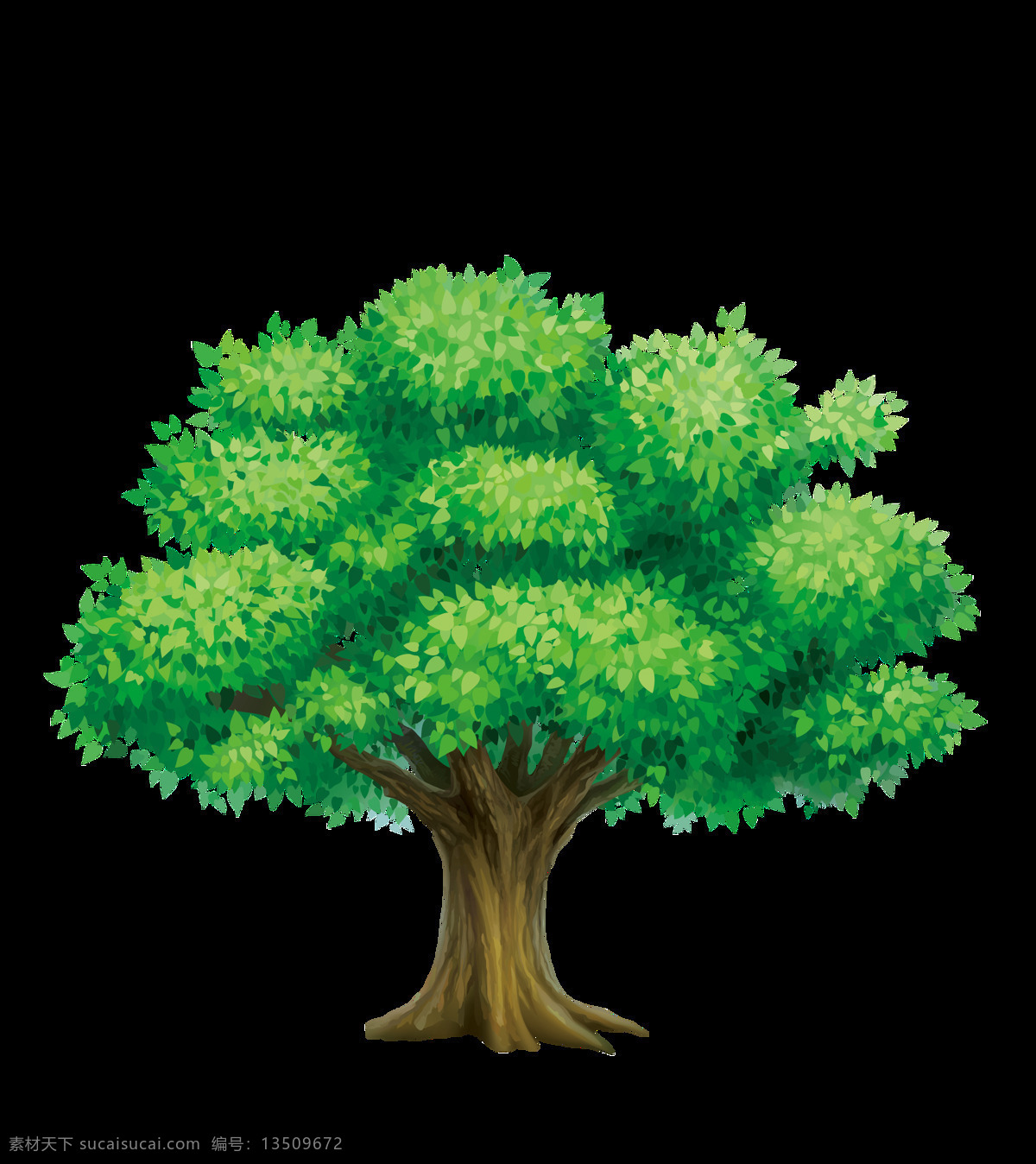棵 茂盛 生长 大树 透明 绿色 绿叶 免扣素材 树杆 透明素材 植物 装饰图片