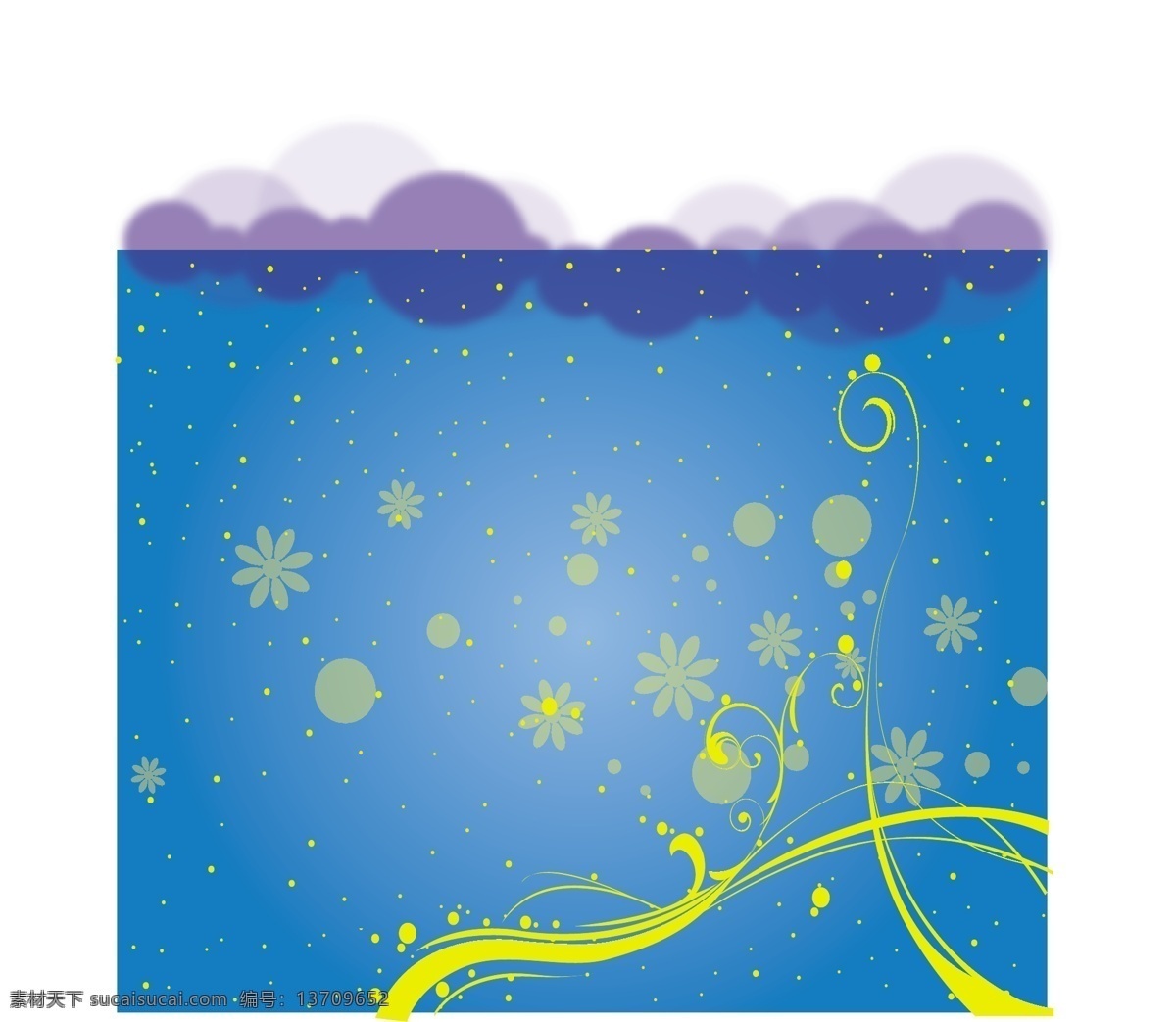免费 矢量 背景 花 模板 蓝色的 抽象的 漩涡 云 天空 黄色 纹理 颜色 梯度 打印 复制背景 空间 天堂 设计素材