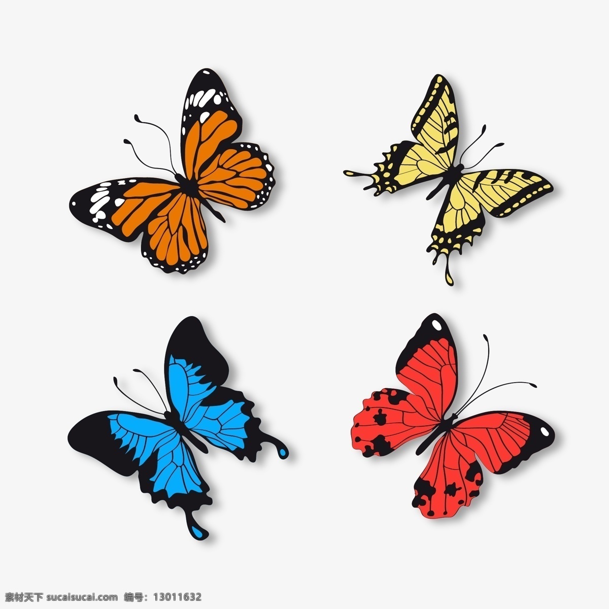 蝴蝶矢量素材 蝴蝶矢量 蝴蝶素材 蝴蝶 蝶 butterfly 共享设计 矢量 生物世界 昆虫