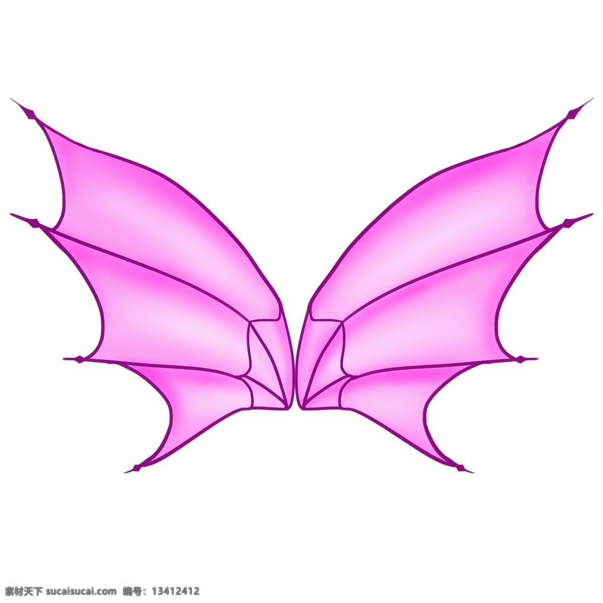紫色 蝙蝠 翅膀 插画 紫色的翅膀 蝙蝠翅膀 小动物翅膀 唯美的翅膀 精美的大翅膀 翅膀装饰插画
