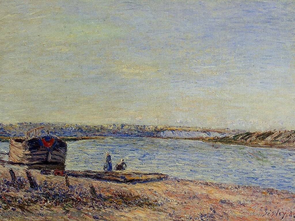 sisley 印象派 风景 自然 油画 装饰画 法国 画家 阿尔弗雷德 西 斯莱 alfred