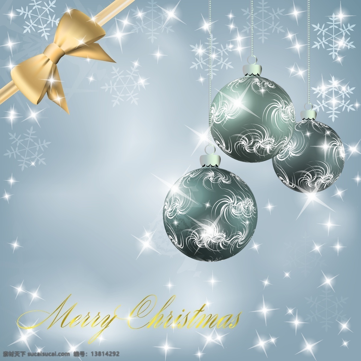 典雅 圣诞 挂 球 背景 矢量 彩球 典雅背景 蝴蝶结 银色圣诞 节日素材 其他节日