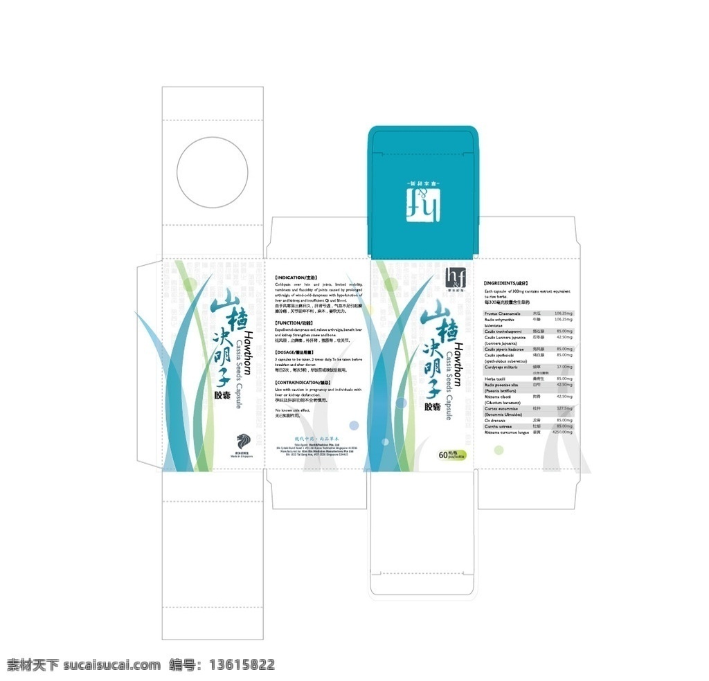 保健品包装盒 中药 保健品 包装盒 时尚 现代 线条 炫彩 色块 传统 芦荟 青色 绿色 包装设计 pdf