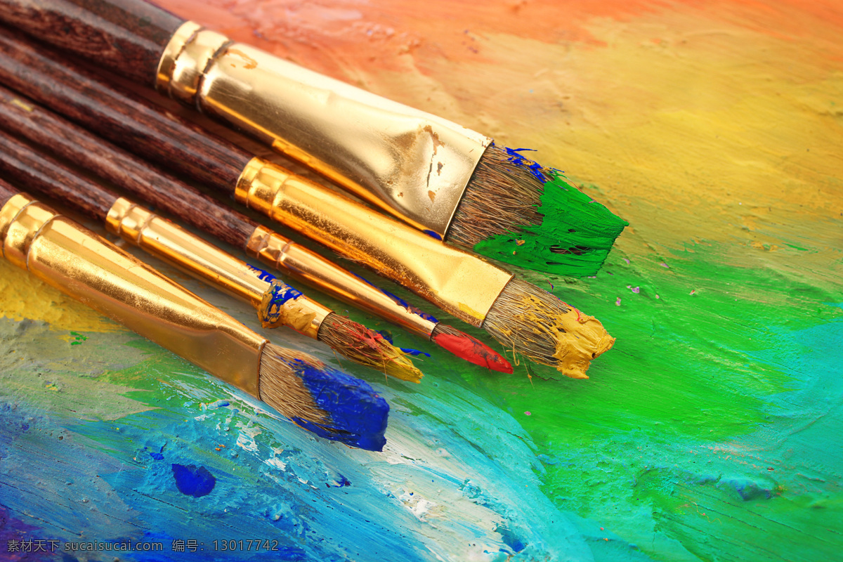 颜料画笔 美术 画笔 美术画笔 色彩 美术绘画 油画 颜料 文化艺术