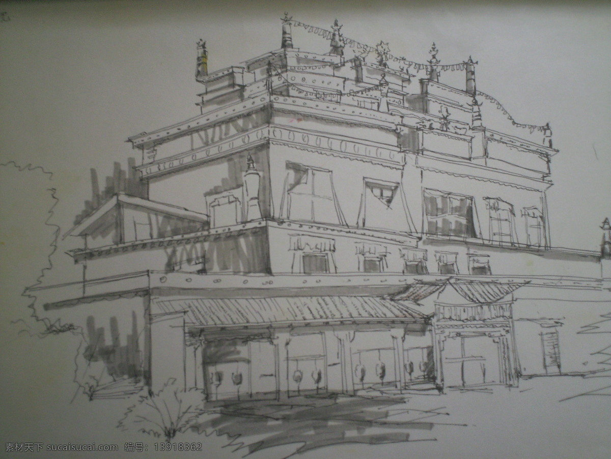 手绘 效果图 插画 素描 插画集