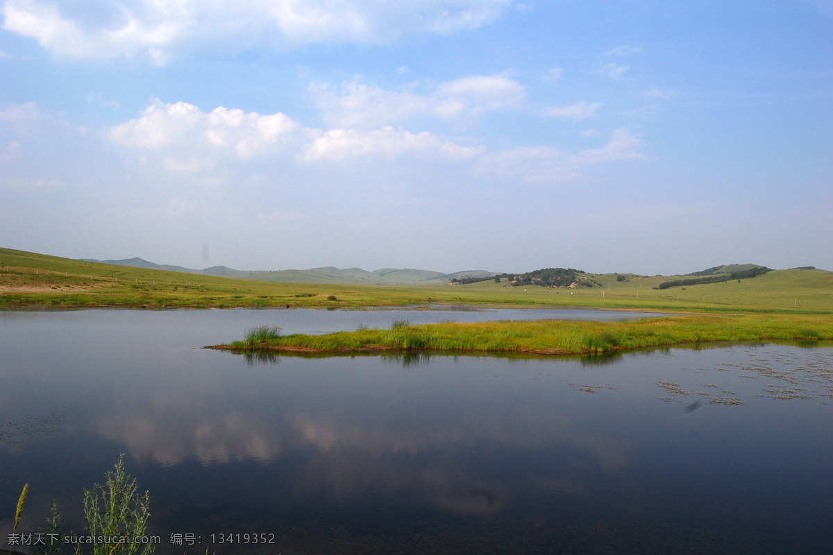 将军泡子 内蒙古 科尔沁草原 乌兰布统 自然景观 山水风景 摄影图库