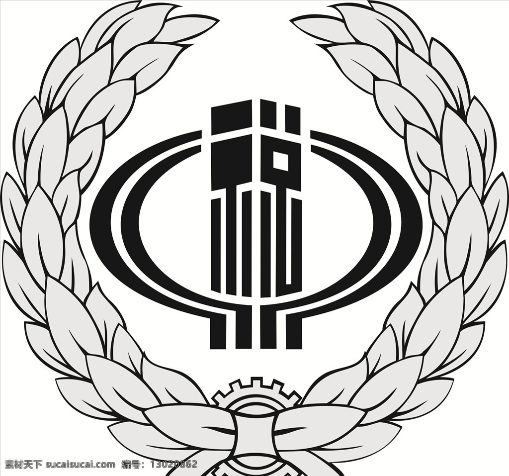 矢量税徽 税徽 新税徽 灰色税徽 税务logo 税务标识 麦穗 我的作品