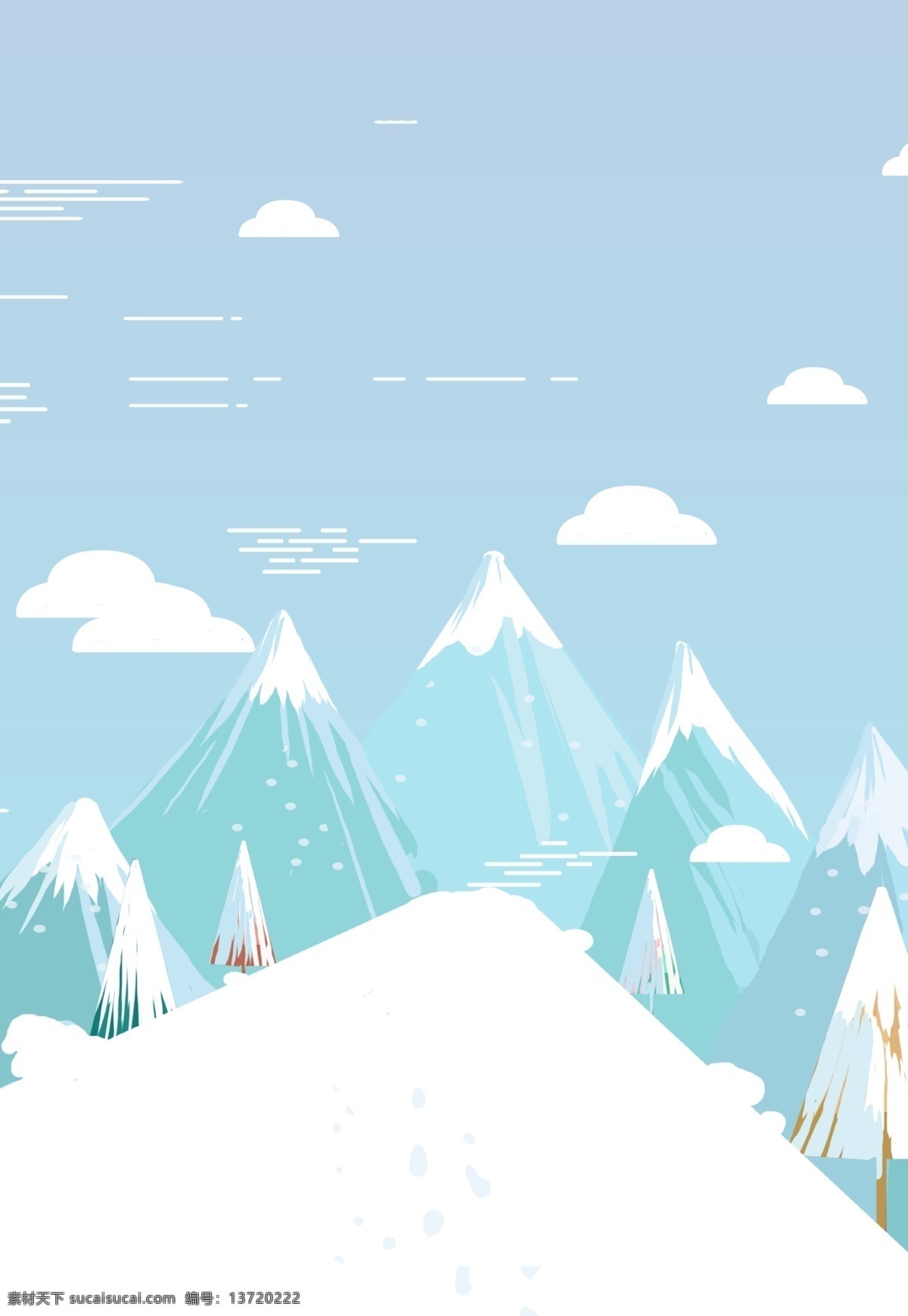 传统 冬季 节气 雪景 背景 简约蓝色 雪地 冬至背景 下雪 冬天 冬至节气 传统节气 24节气冬天 冬至背景图