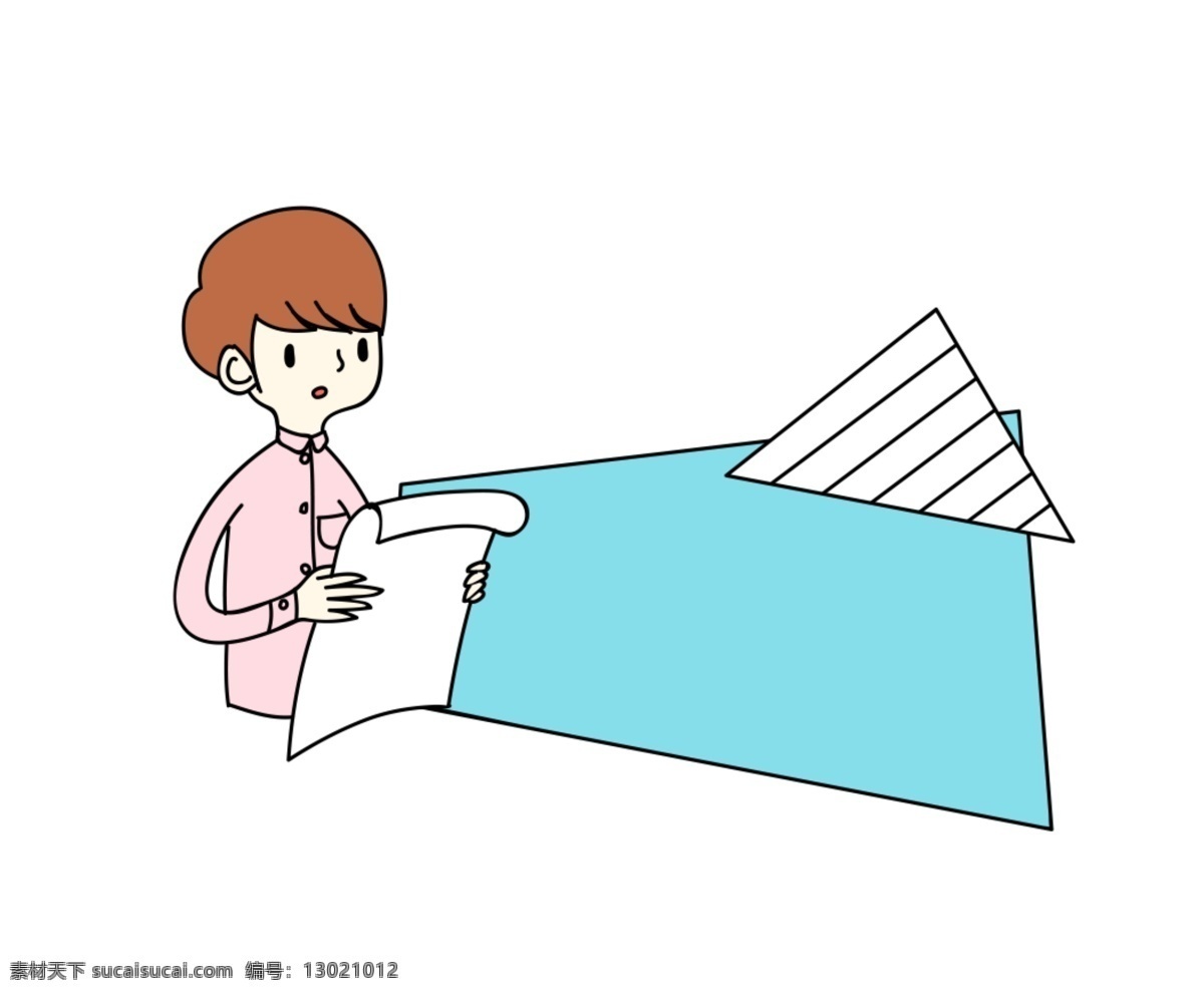 孟菲斯 波普 创意 读书 边框 白色的卷子 读书的男孩 蓝色的边框 手绘边框 卡通边框