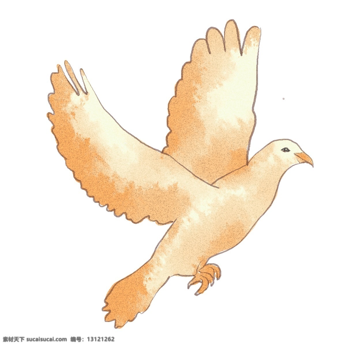 国际 平日 鸽子 原创 商用 元素 动物 和平 鸟 可爱 水彩 手绘 板绘 世界和平日