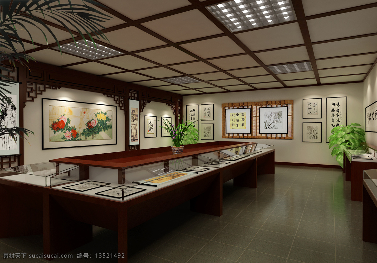 仿古 展厅 环境设计 室内设计 中式展厅 设计素材 模板下载 仿古展厅 家居装饰素材