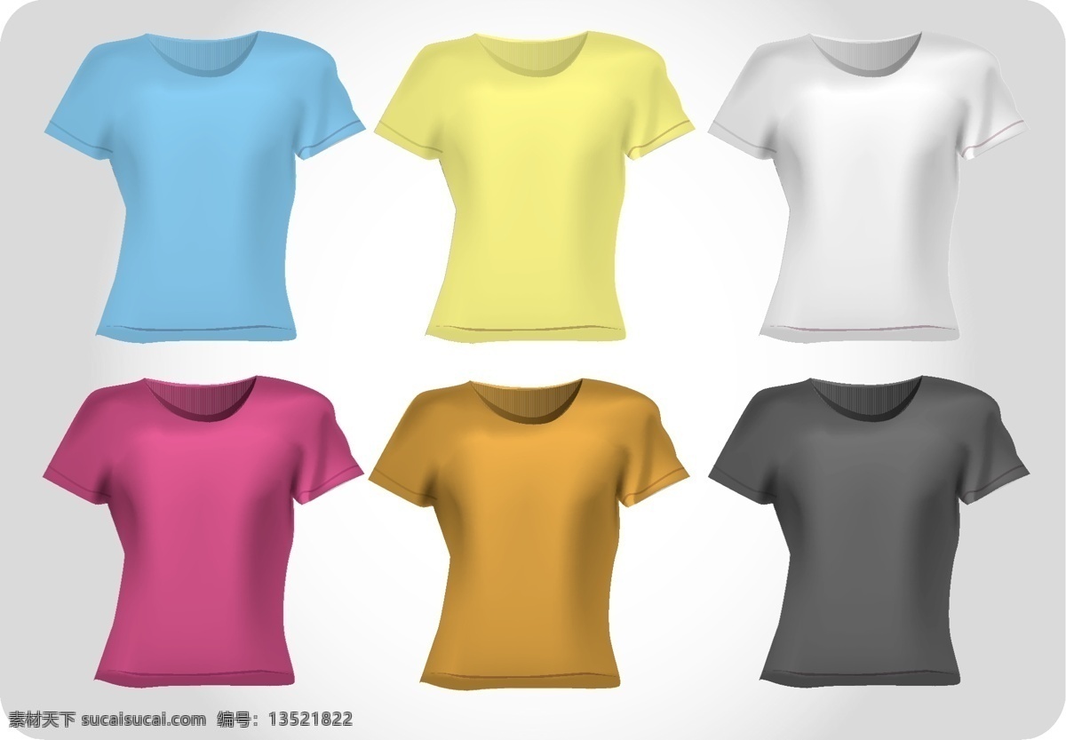 女式 短袖 t 恤 t恤 服饰 服装 空白 女性 矢量素材 tshirt 矢量图 日常生活