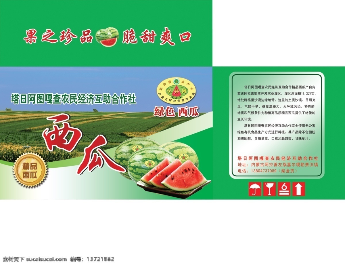 西瓜包装箱 展开平面图 西瓜 包装箱 有机 蔬菜 无公害 封面类 包装设计