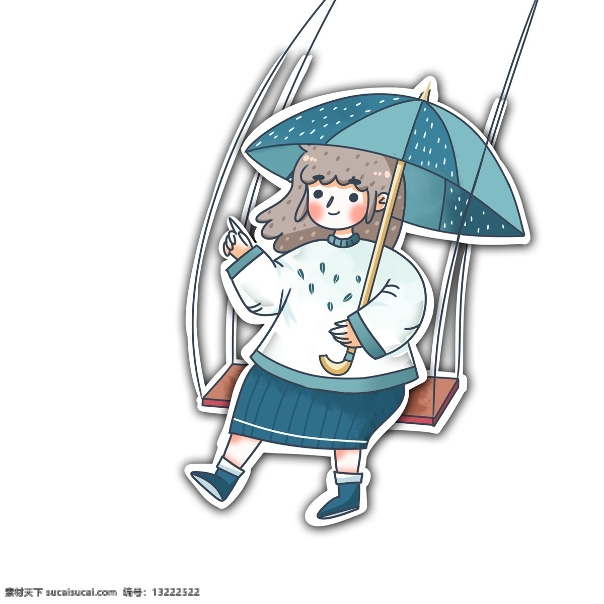 打着 雨伞 荡秋千 女孩 图案 元素 人物 设计元素 简约 秋千 荡秋千的女孩 元素装饰 装饰图案 元素设计 创意元素 手绘元素 psd元素