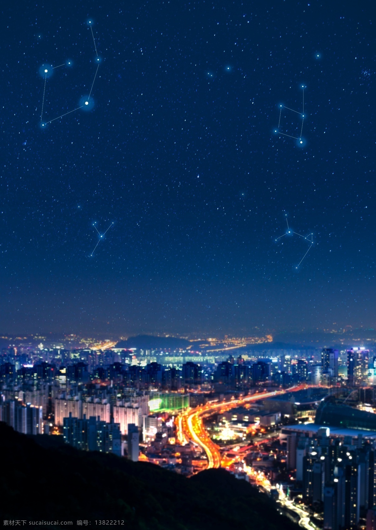 城市夜景 城市 夜景 城市景观 都市夜景 美丽 壮观 建筑 倒影 夜色 霓虹 霓虹灯 璀璨 星空 星星