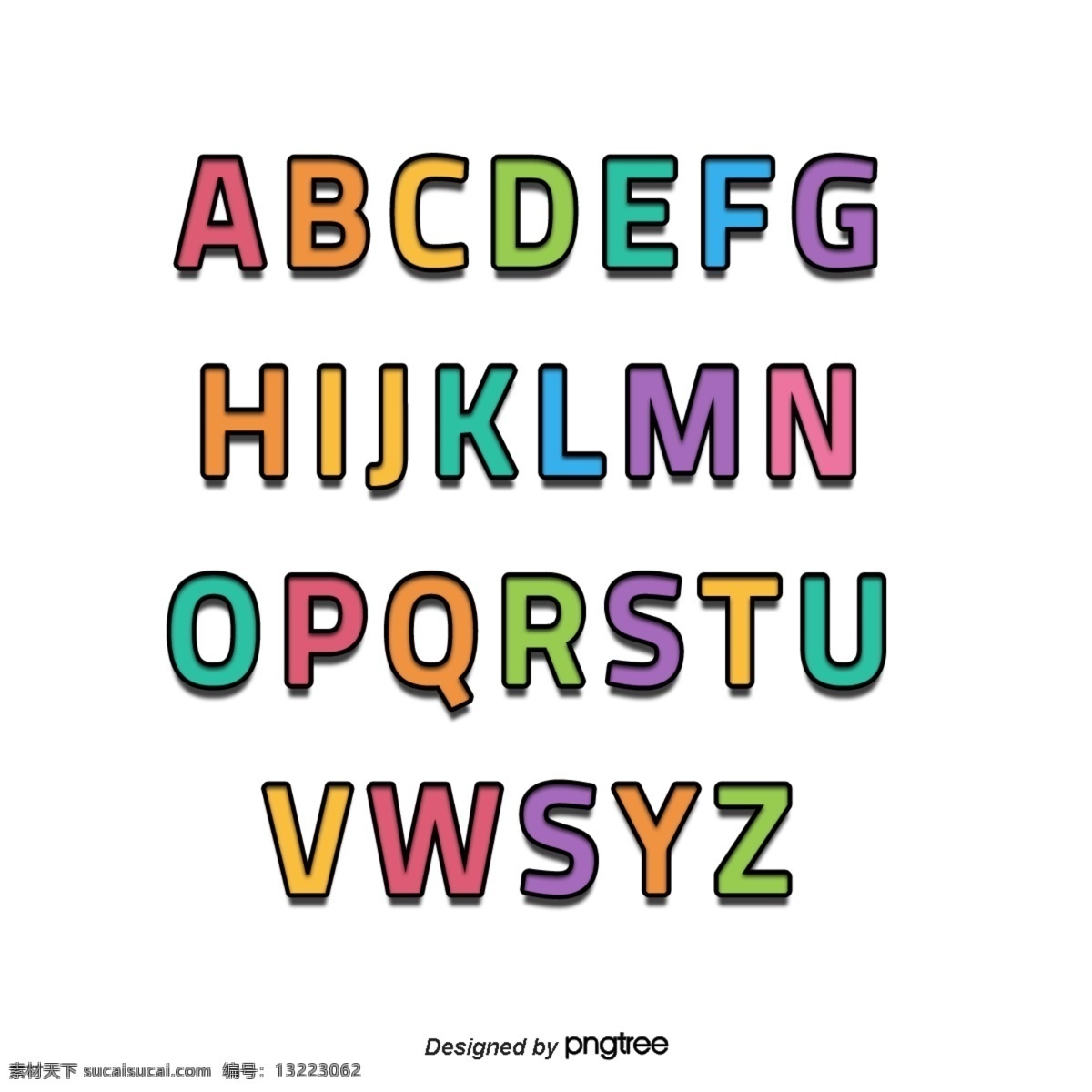 彩色 英文 字母 艺术 字 动画片 信件 字母集 颜色 文字艺术