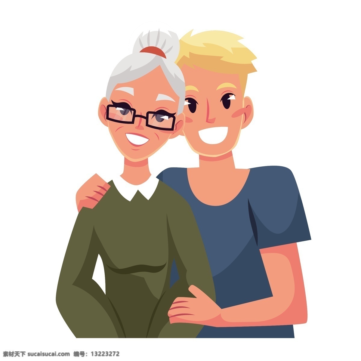 卡通 一对 母子 矢量 开心 开心母子 可爱母子 母亲节 母亲节快乐 母亲节主题 节日主题 节日快乐