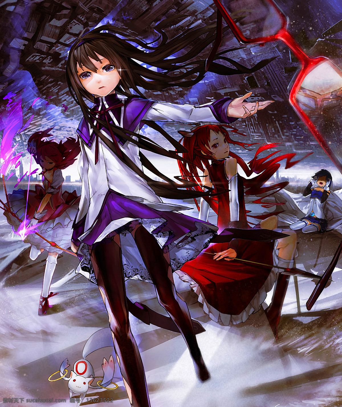 绘本 绘画书法 箭 卡通 美女 美少女 女孩 人物 美少女战士 战士 游戏 手绘 艺术 眼镜 飞猫 白猫 文化艺术 psd源文件