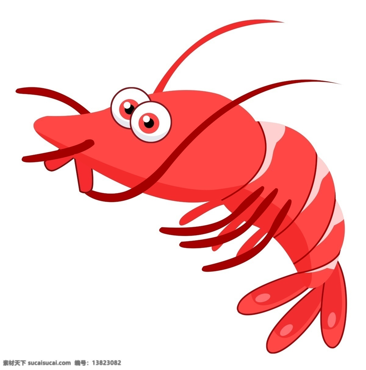 红色 弯曲 小 龙虾 小龙虾 昆虫