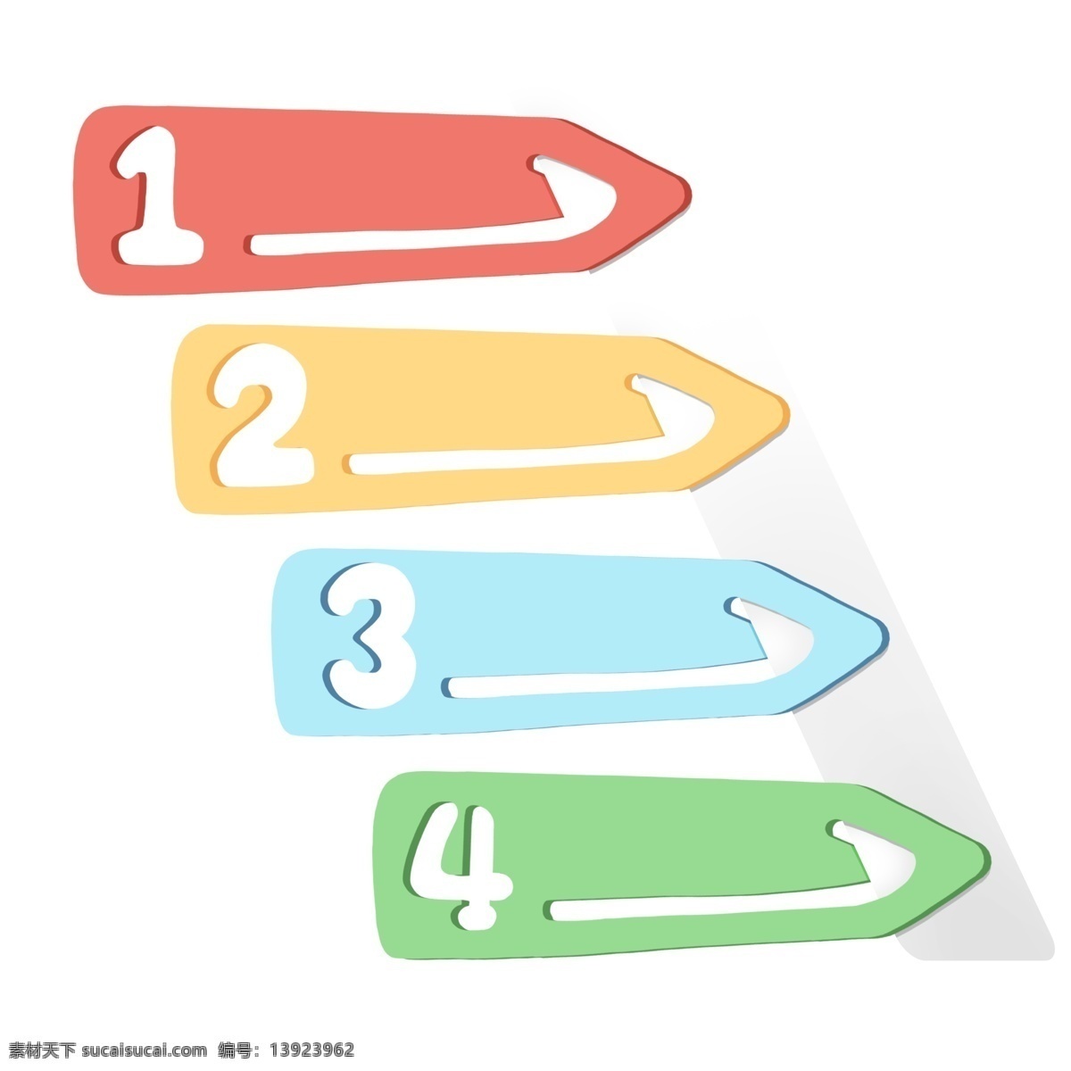 数字 箭头 装饰 插图 彩色箭头 彩色数字 立体数字 箭头指向 装饰插图 卡通设计 立体图案 清新数字装饰