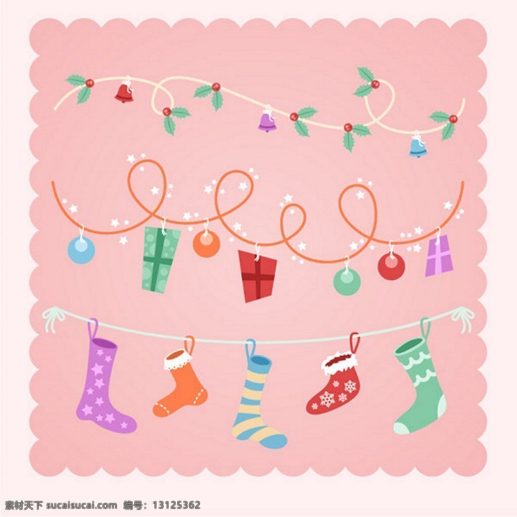 可爱 圣诞节 袜子 礼物 背景 图 广告背景 背景素材 广告 素材免费下载 粉色