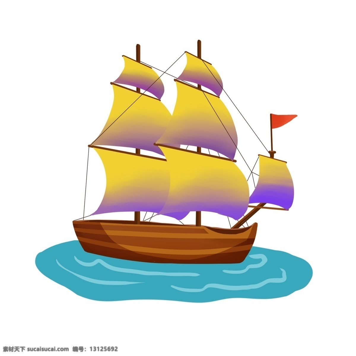 海上 交通工具 旅游 元素 帆船 免 抠 船