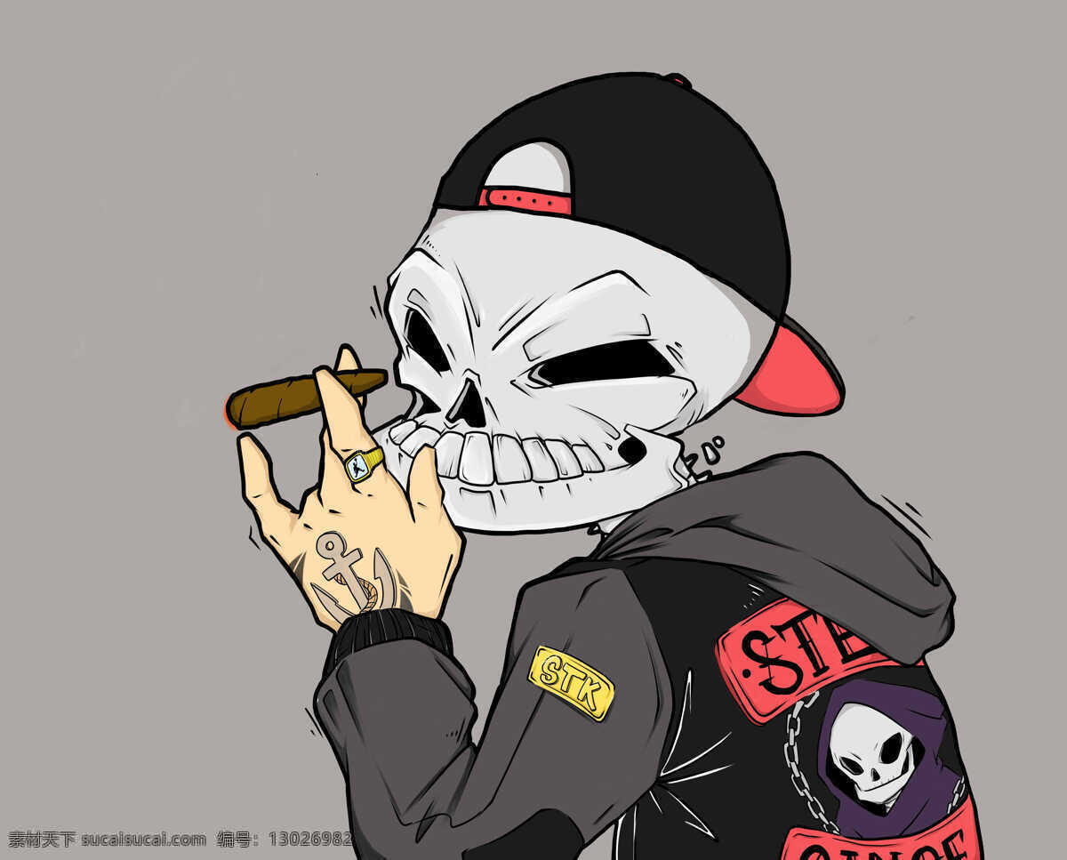 hiphop 骷髅 动漫动画 动漫人物 街舞 街头风 swag 卡通 动漫 可爱