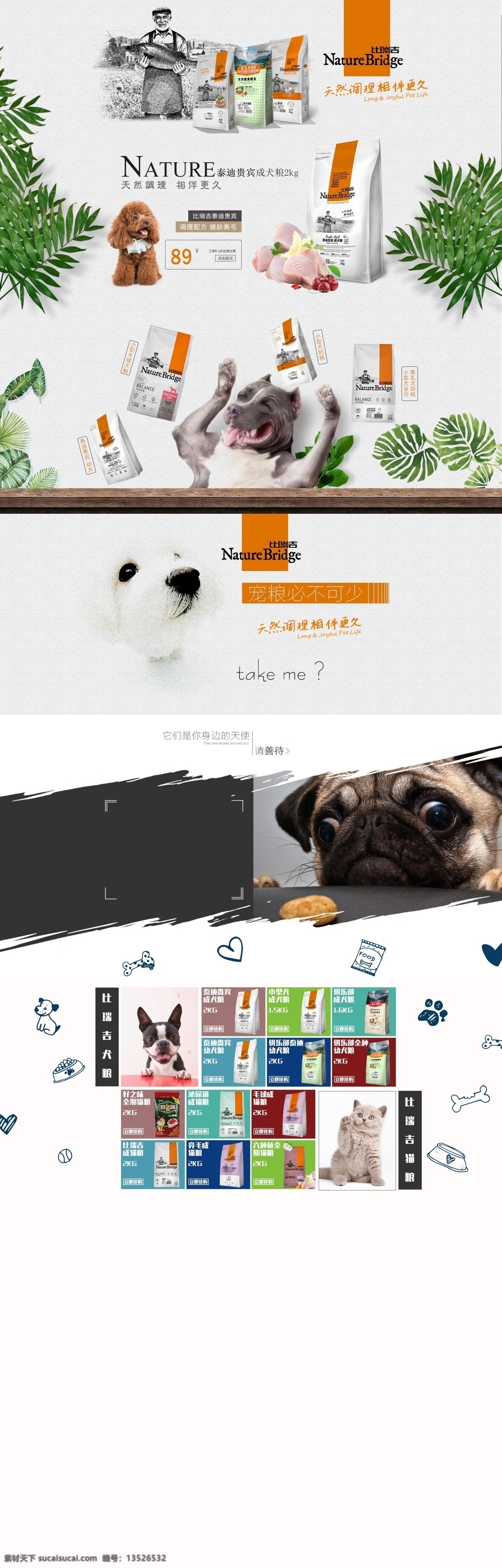 瑞吉 首页 淘宝 电商 狗 粮 猫粮 春天 模板 比瑞吉 天猫 狗粮