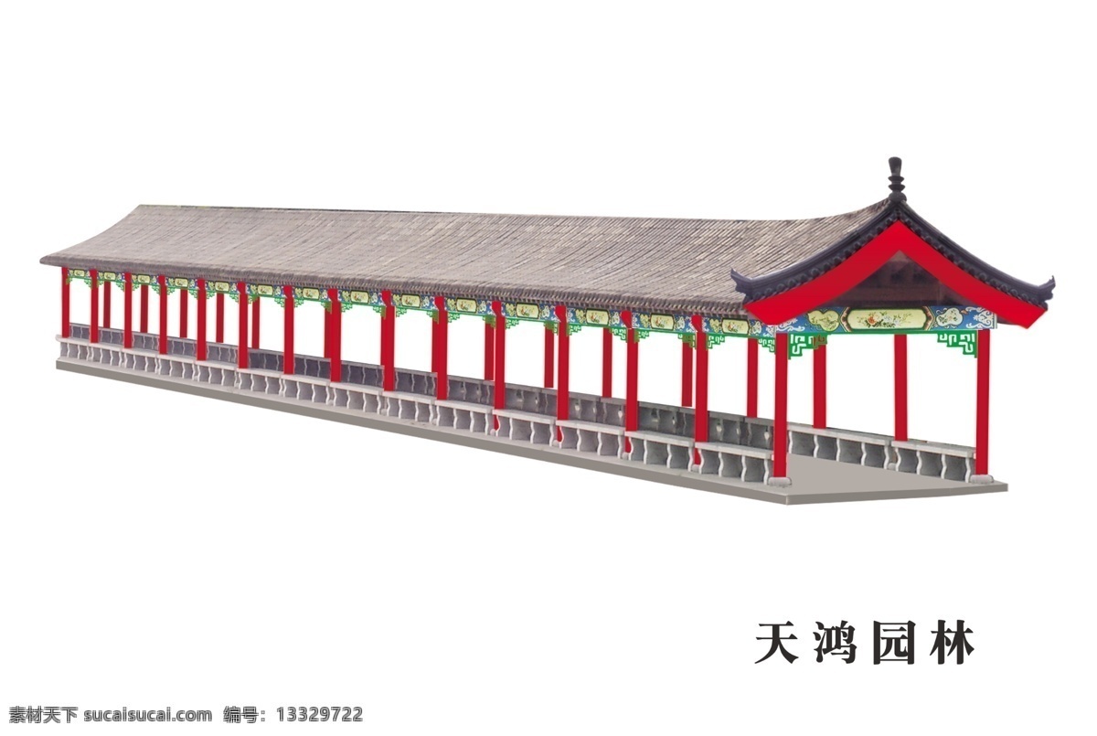 长亭 效果图 古建筑 凉亭 广告 广告设计模板 源文件