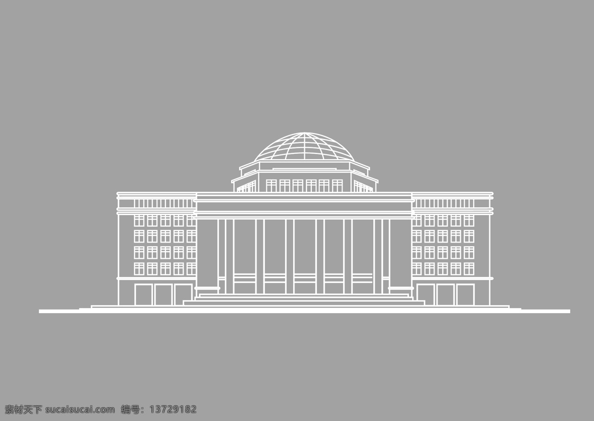 图书馆 剪影 线条 建筑 学校 底纹边框 背景底纹