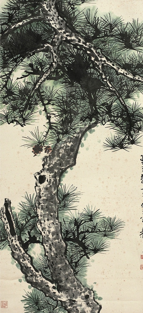 苍松图 美术 中国画 水墨画 树木 松树 国画松 国画艺术 国画集85 绘画书法 文化艺术