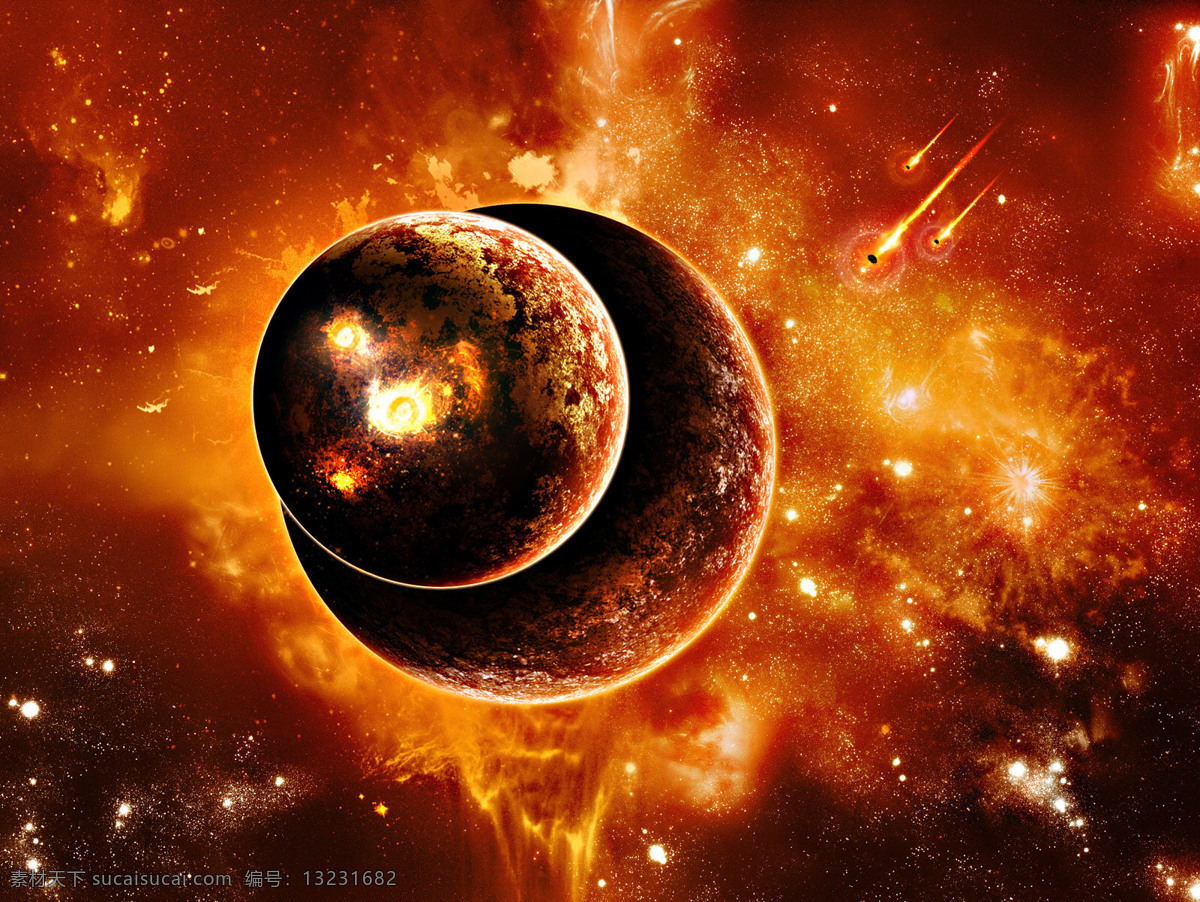 星球 地球 火星 科学 太空 行星 星球大爆炸 烟火 引力 自然景观 矢量图 现代科技