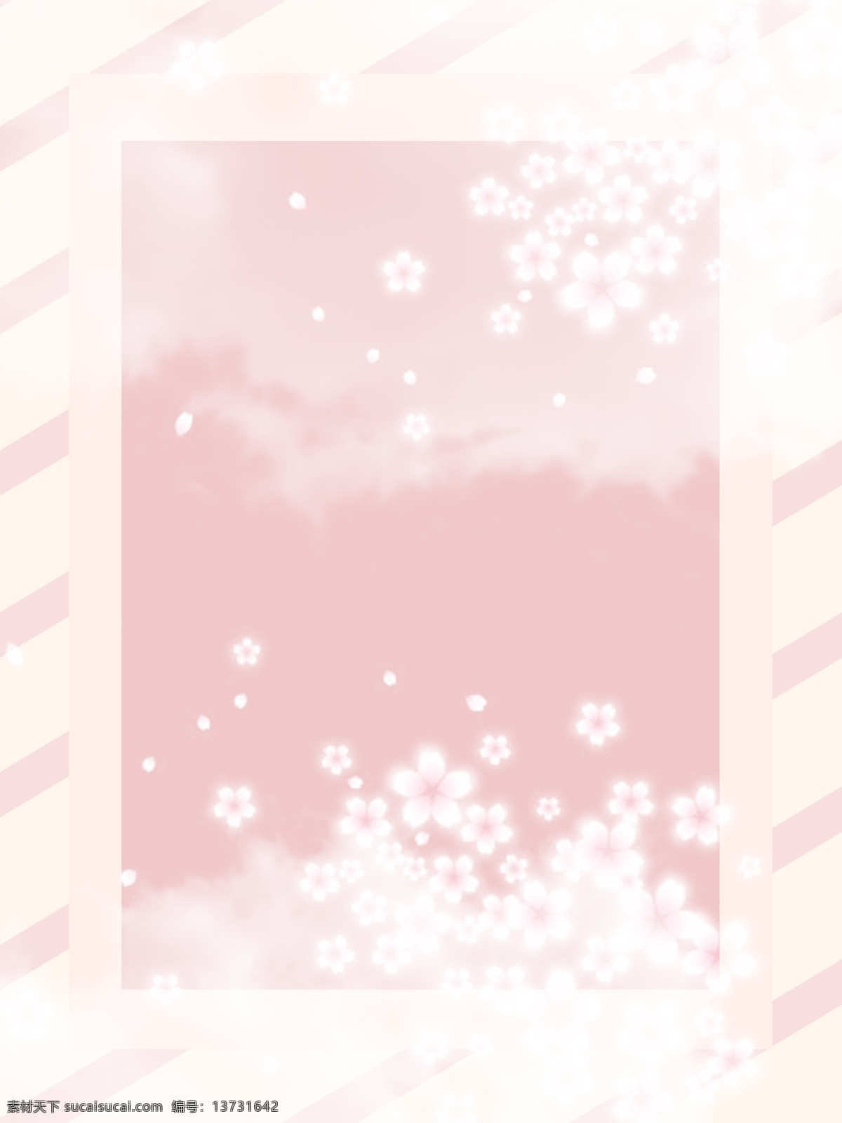 简约 梦幻 花瓣 温柔 时尚 背景 线条 粉色 花朵 云朵