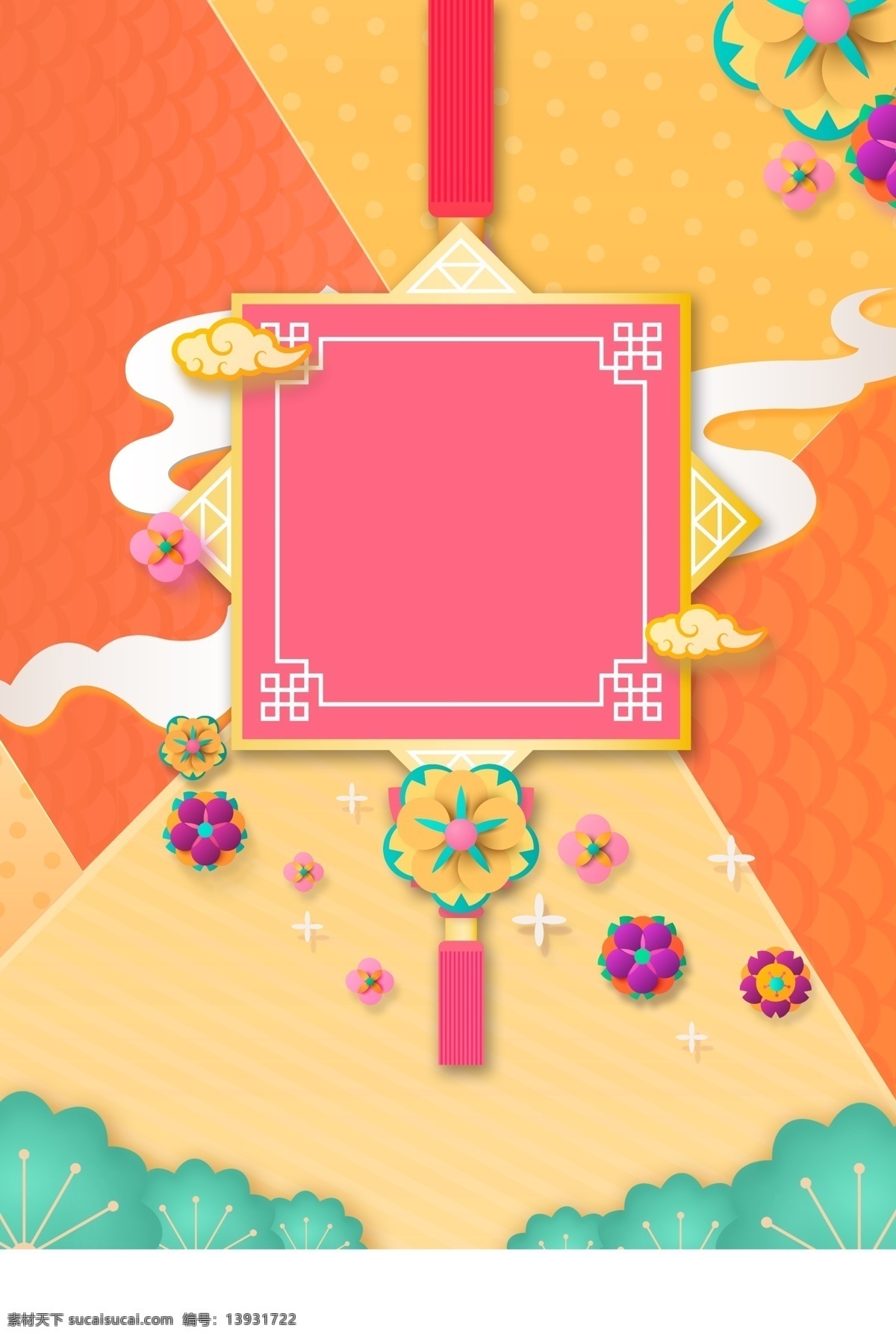 2019 猪年 手工 海报 背景 花朵 灯笼 红色背景 中国风 海报背景 中国结 艺术背景 春节背景 恭贺新春 猪年大吉 猪年素材 2019年 猪年宣传单 大吉大利 金猪贺岁 猪年海报背景