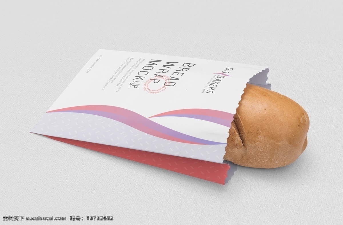 快餐 食品 甜点 包装袋 模板 贴图 样机 智能 面包 甜食 食物 速食 包装 纸 样机素材 包装设计
