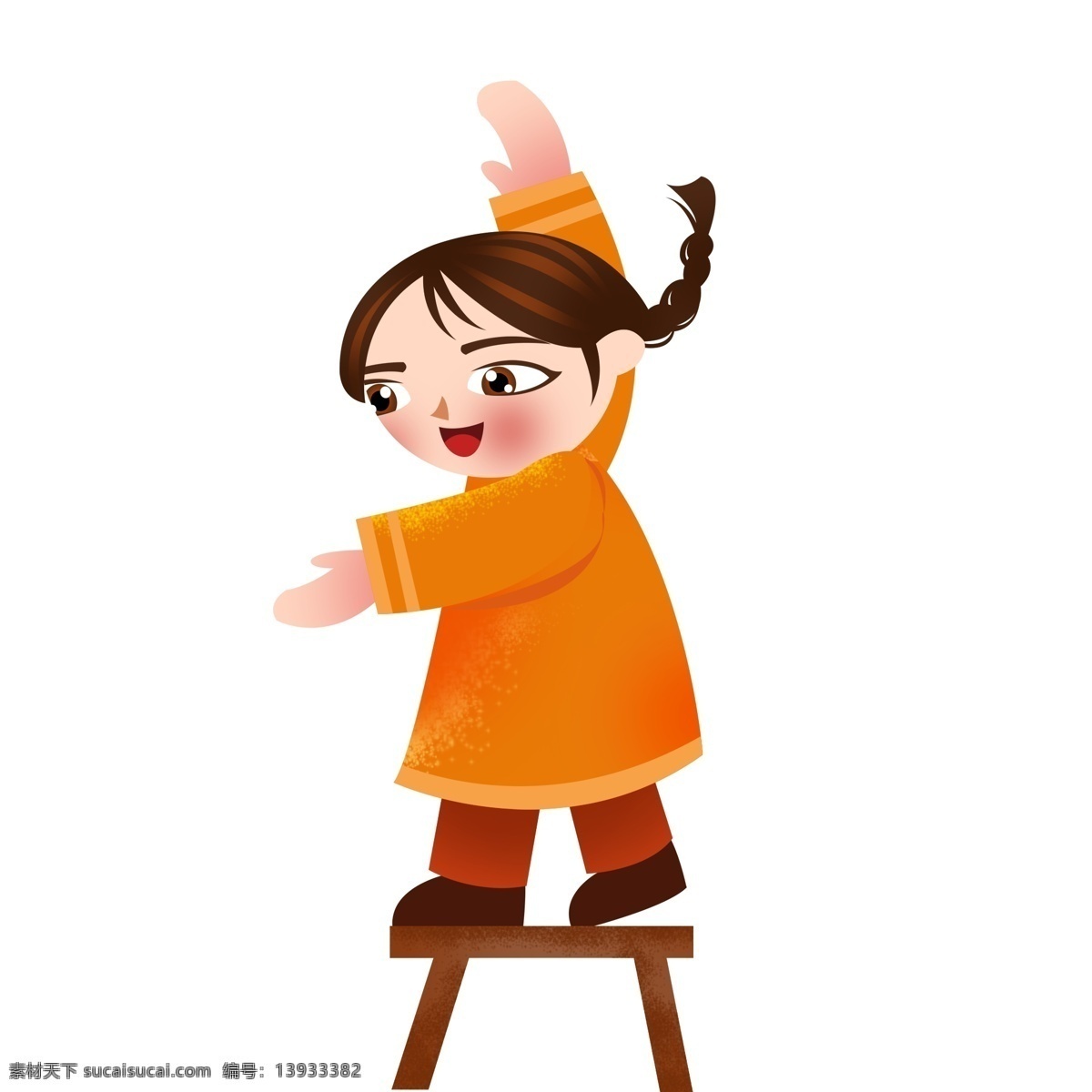 站 椅子 上 的卡 通 女孩 图案 元素 人物 卡通女孩 设计元素 手绘 装饰图案 元素设计 简约 创意元素 psd元素 免扣元素